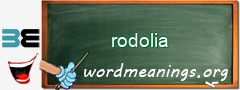 WordMeaning blackboard for rodolia